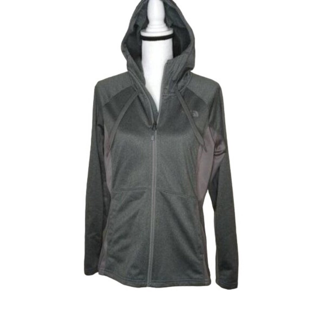 The North Face Women's Selsey Contrasting Grey Hooded Jacket Fleece Hood…